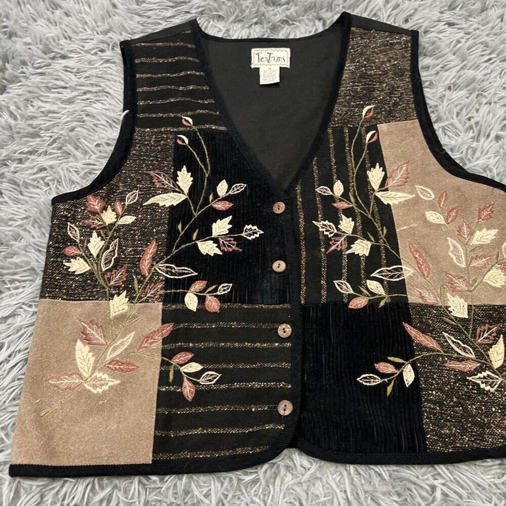 Vintage Tantrums Patchwork Embroidered Leather Wo… - image 2